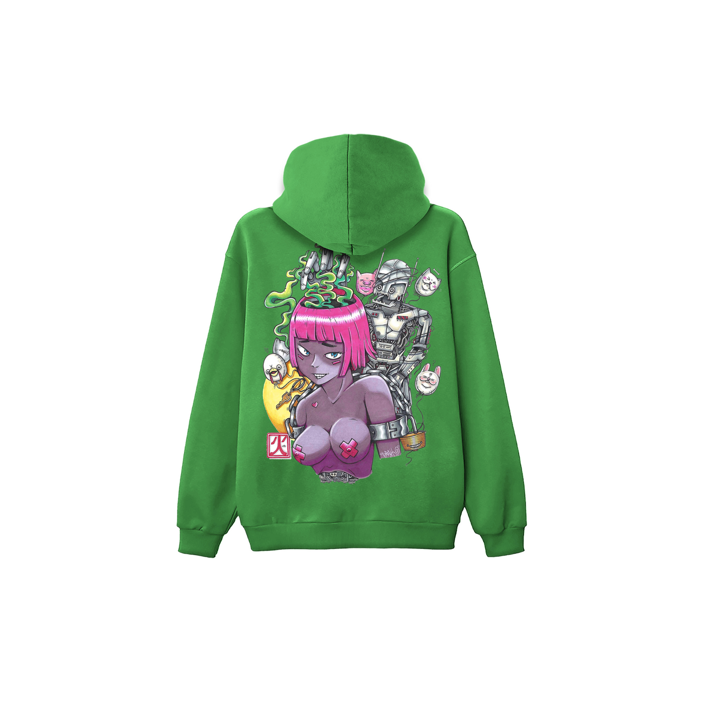 GREEN ANIME HOODIE