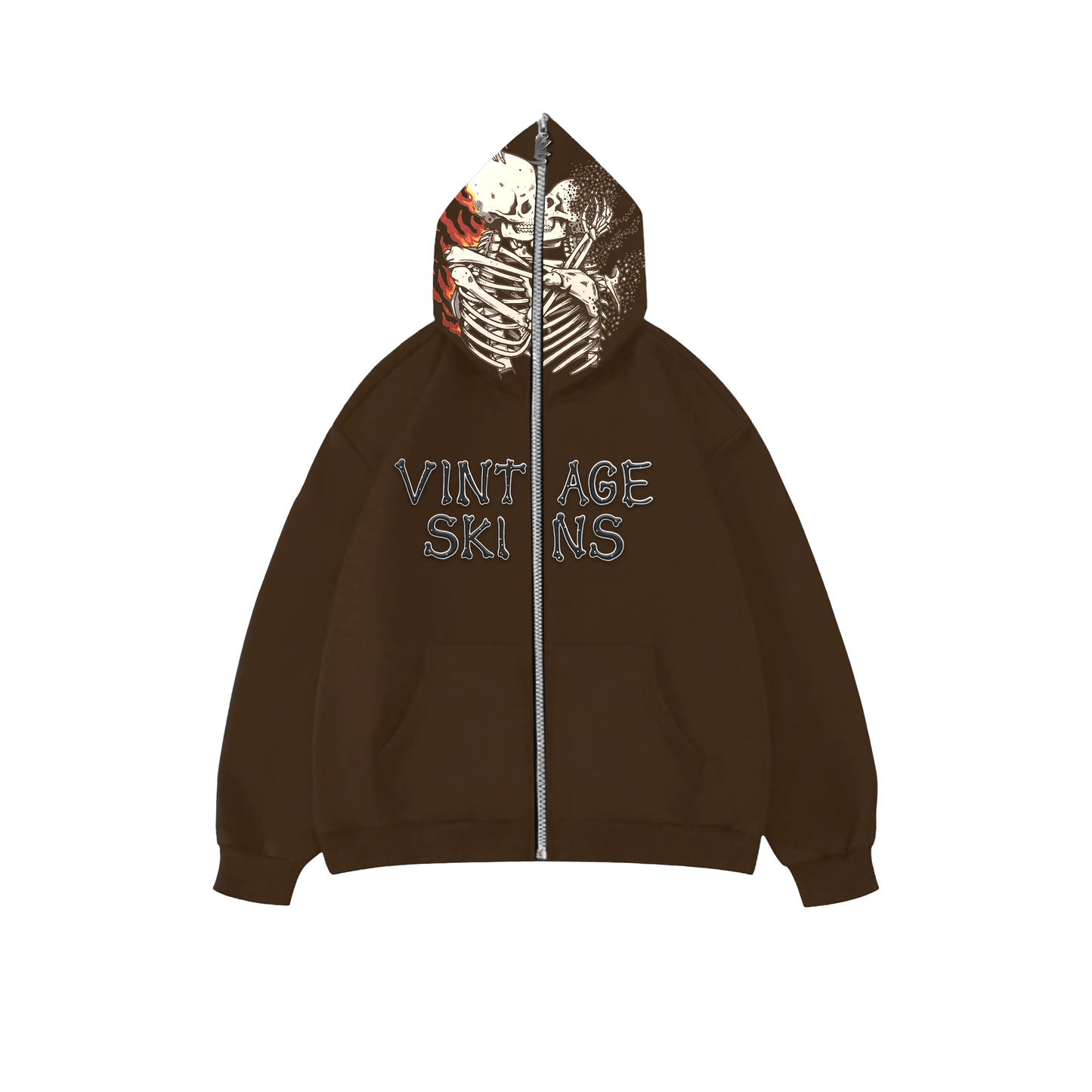 BROWN TILL DEATH ZIP-UP