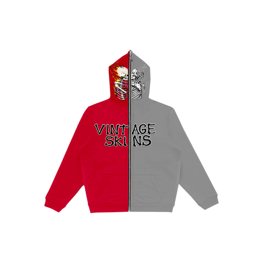 (KIDS) TILL DEATH ZIP-UP RED/GREY
