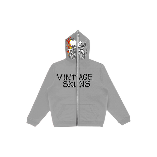 (KIDS) TILL DEATH ZIP-UP HEATHER GREY