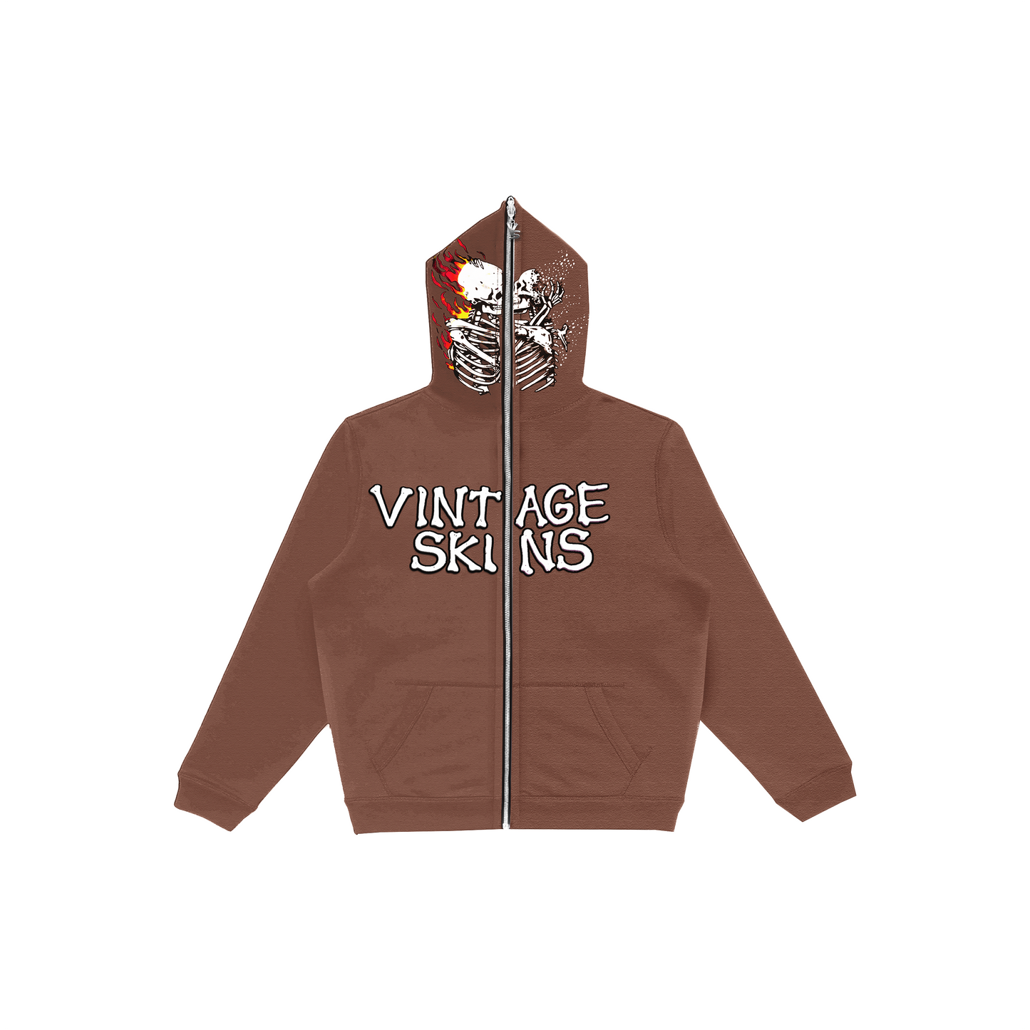 (KIDS) TILL DEATH ZIP-UP BROWN