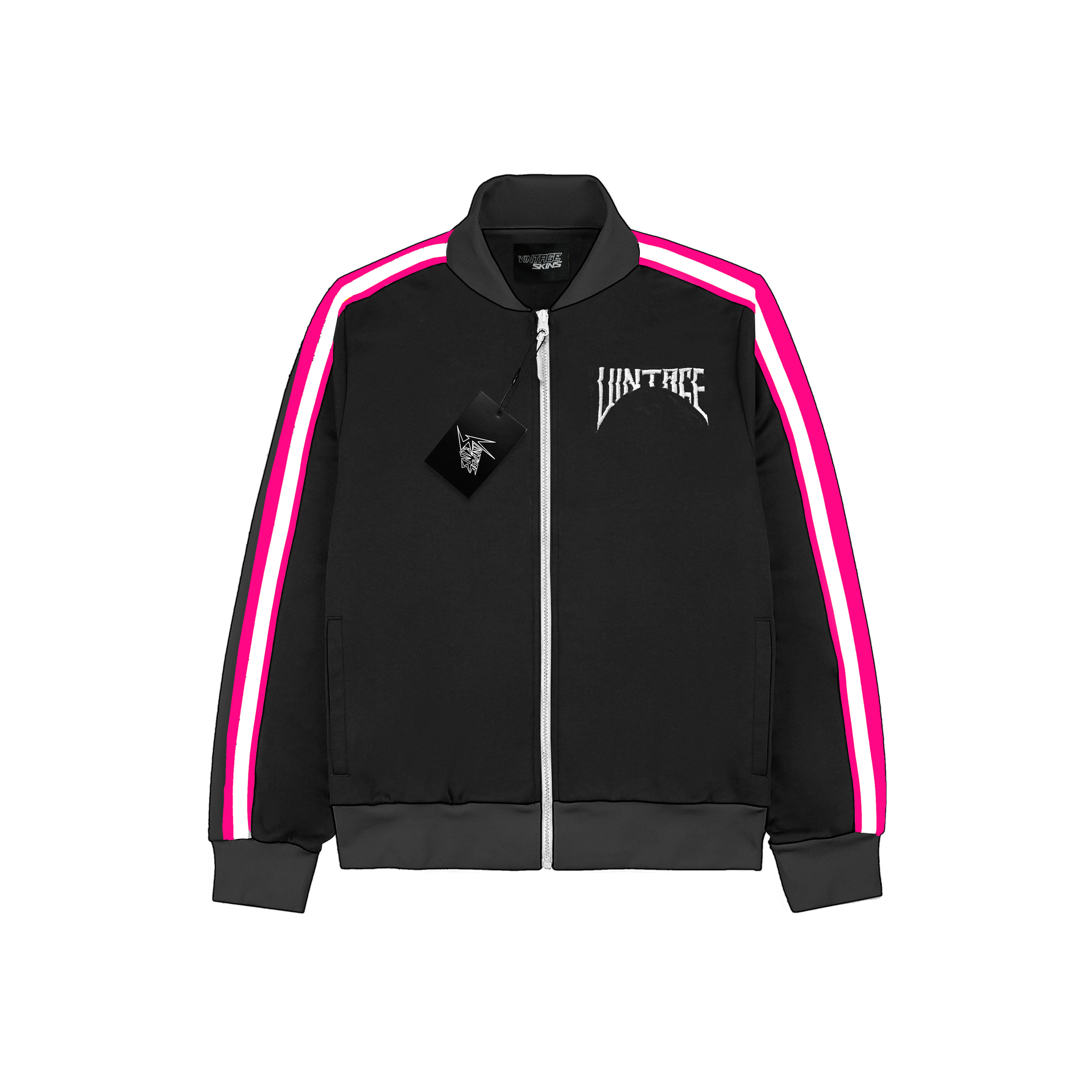 BLACK TRACK JACKET – VINTAGE SKINS