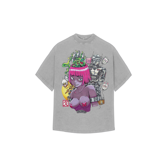 GREY ANIME TEE