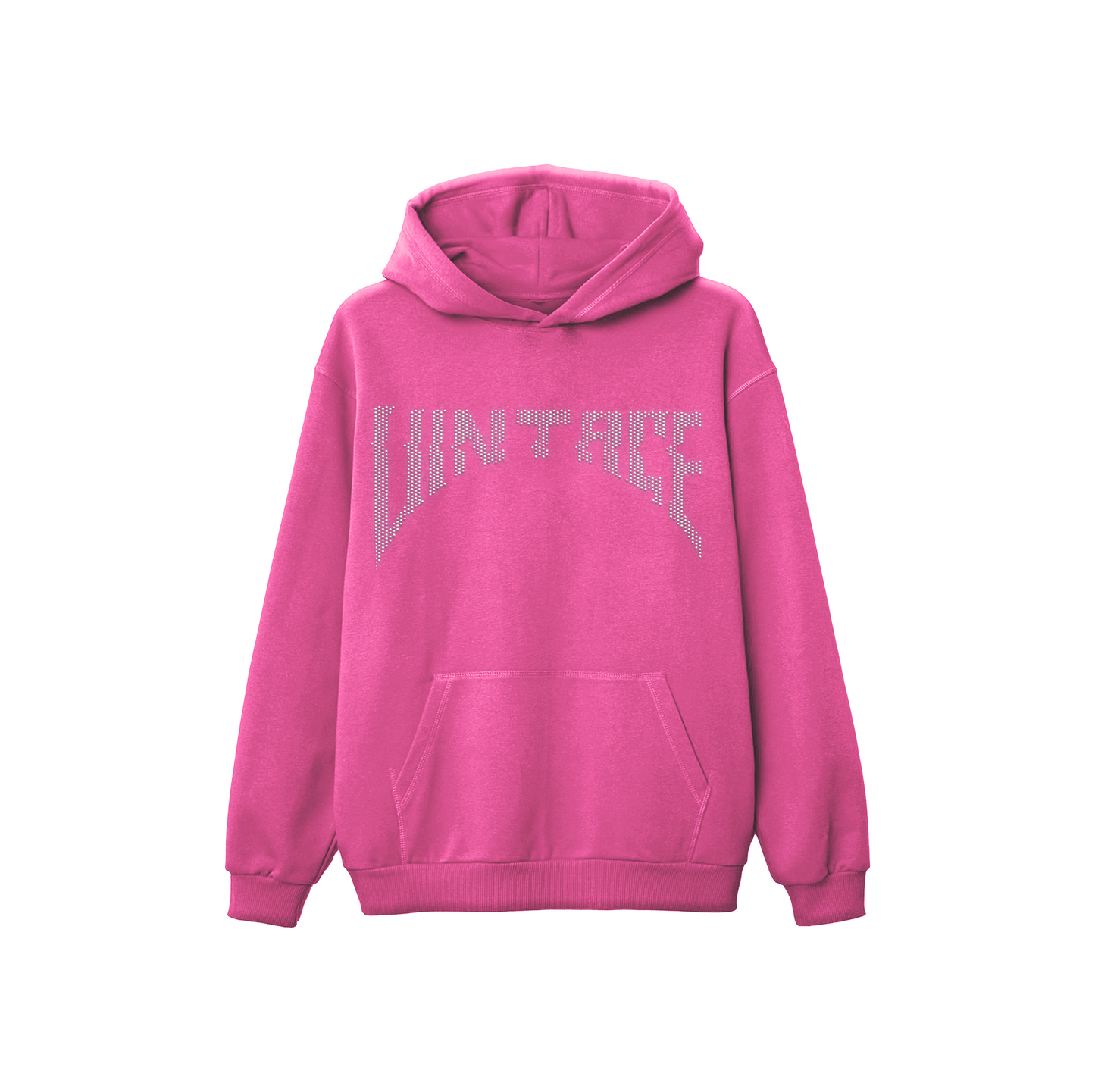 HOT PINK RHINESTONE HOODIE