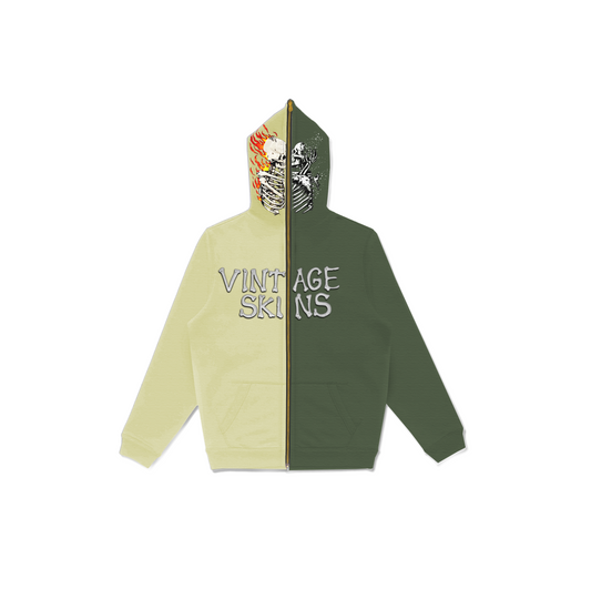 GREEN/CREAN TIL DEATH ZIP UP